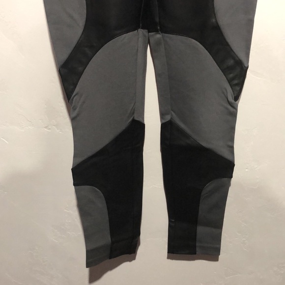 Venus gray legging with faux leather details sz 6 - Picture 3 of 7